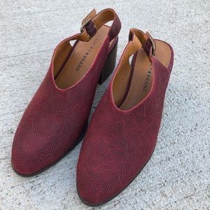Brand new! Lucky brand maroon sling backs, 8.5